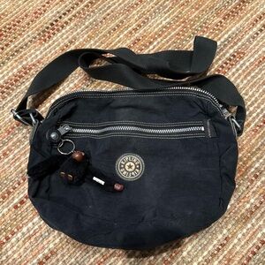 Kipling Black Belt Bag with Keychain